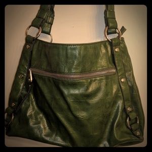 70's Green Leather Purse